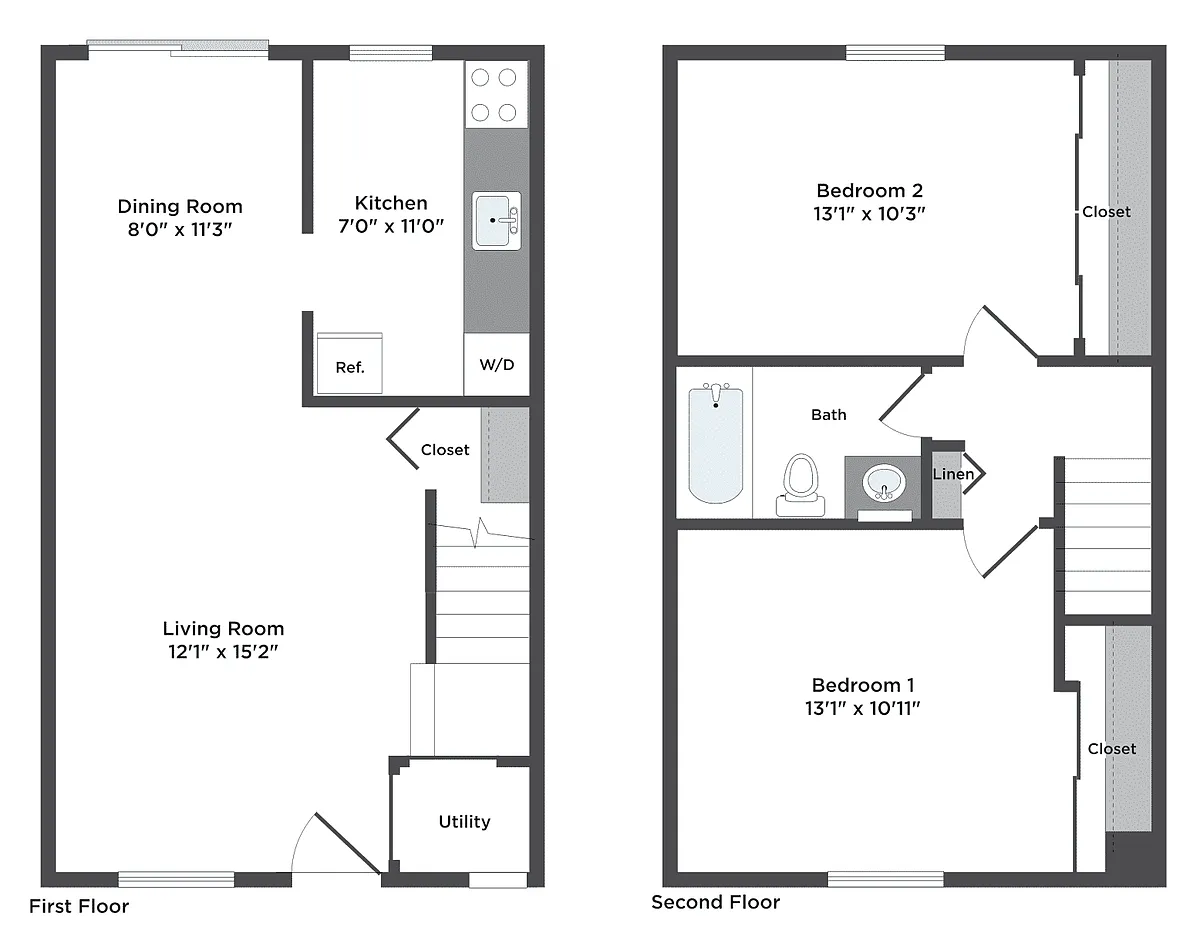 Floor plan Two Bedroom