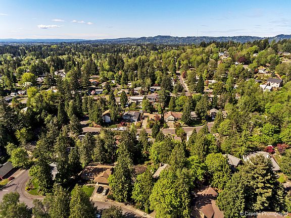 Aerial view of neighborhood