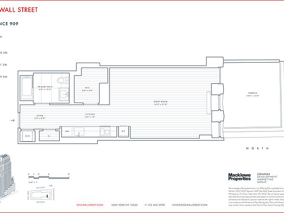 2nd image of 1 Wall St APT 909