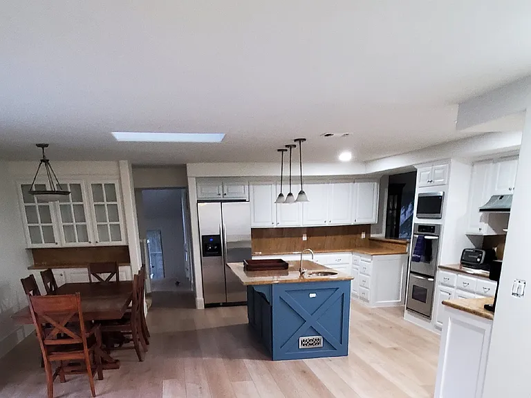 Large Kitchen with pantry and dining area, connected to Great Room