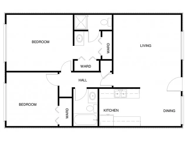 Floor plan 2x2 UP