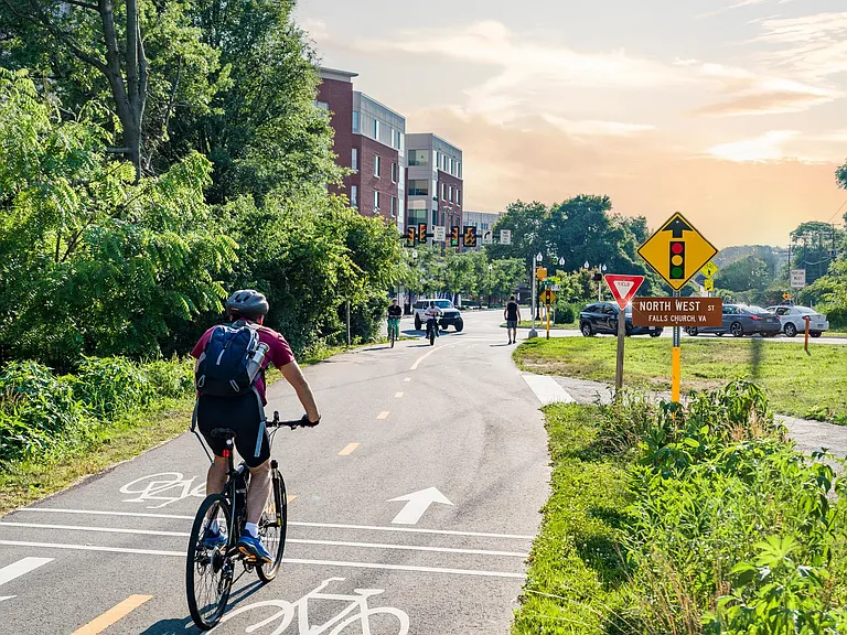 Easy access to W&OD Trail in Falls Church, VA.