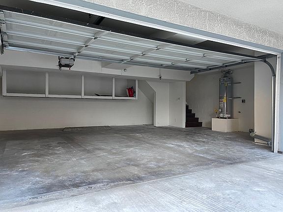 2-car garage with storage space.