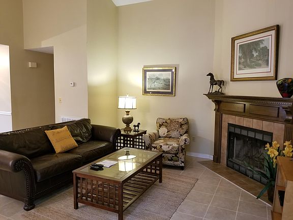 Living Room with comfortable leather sofa