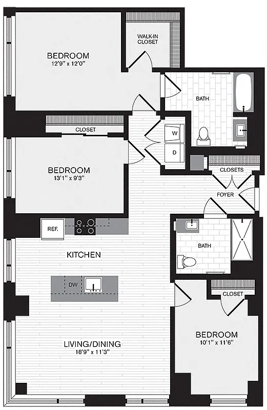 Floor plan 3 Bed/2 Bath