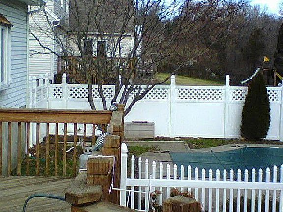 view from deck to pool