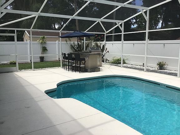 Pool with summer kitchen