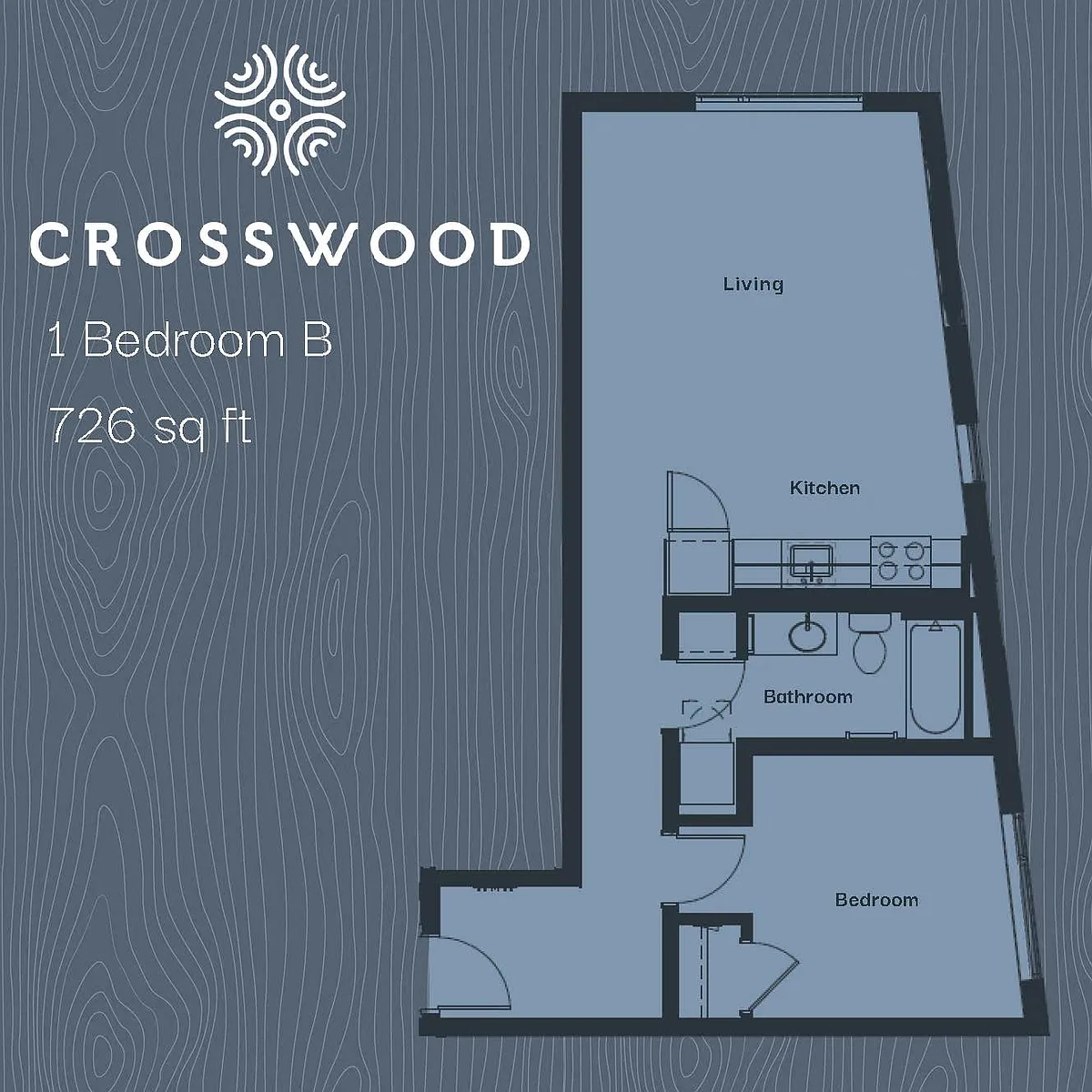 Floor plan One Bedroom B