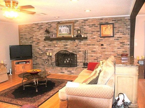 Wood burning fireplace