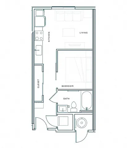 Floor plan 1K