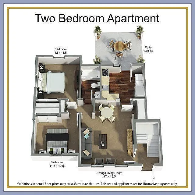 Floor plan Two Bedrooms