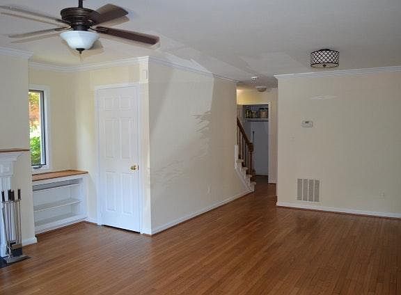 View from patio to front entry