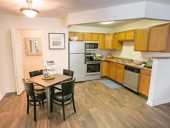 Silver appliances in the kitchen at Village at Avon in Avon, OH.
