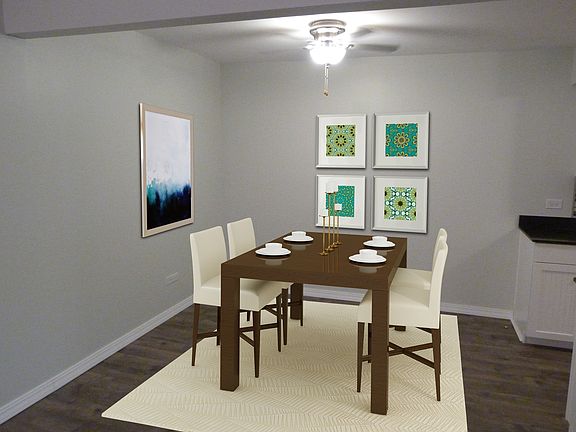Staged Dining Area