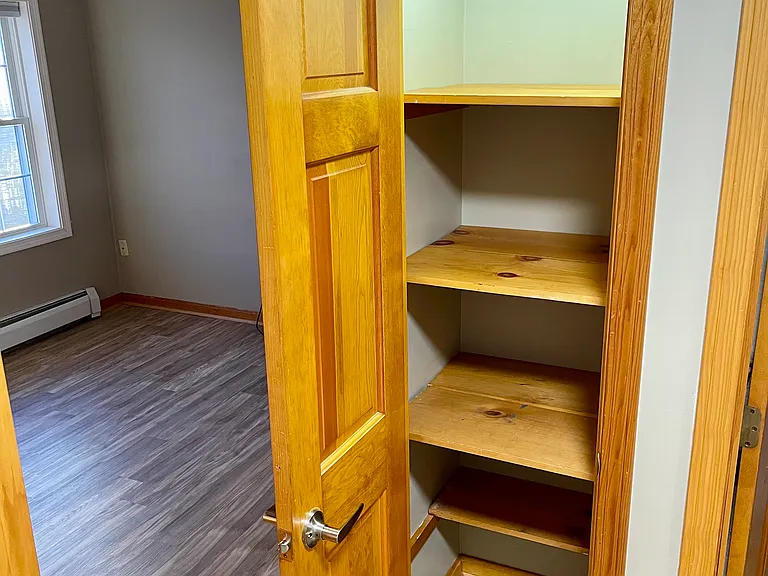 Linen closet included with available room