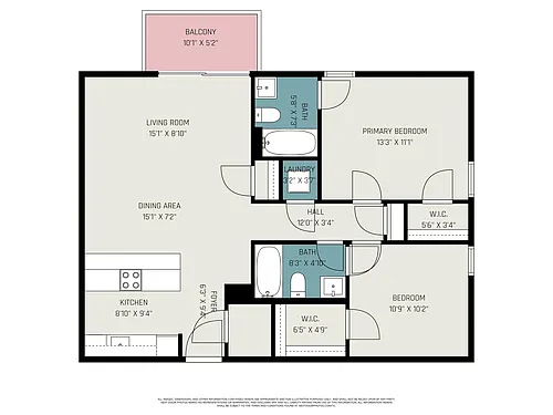 Floor plan 2-Bedrooms