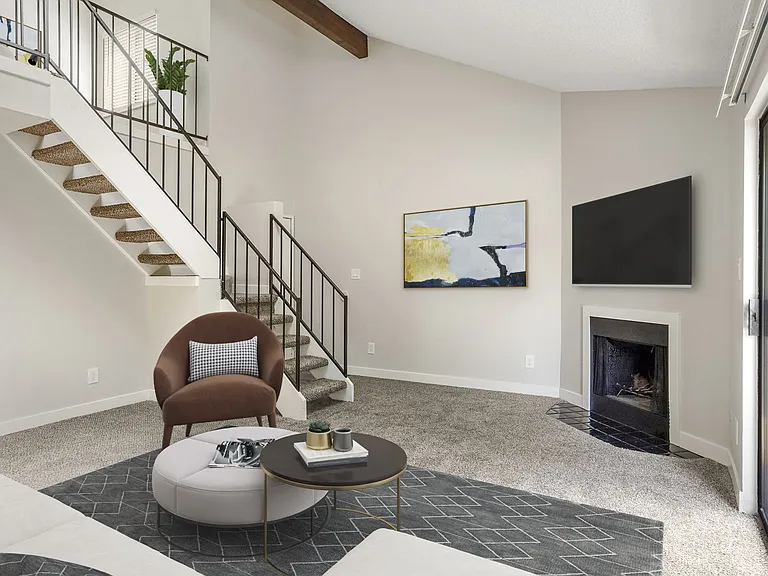 The Living Room at Hilltop View Apartments