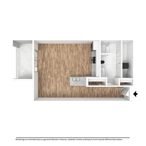 Floor plan Studio 1 2