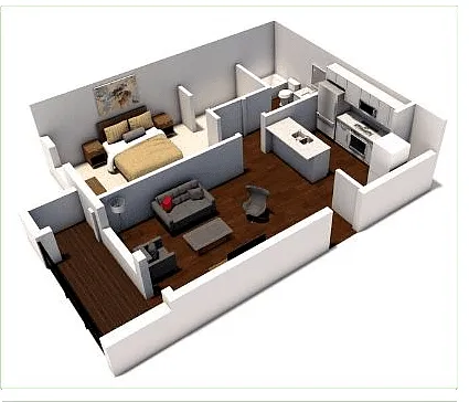 Floor plan 1X1 A