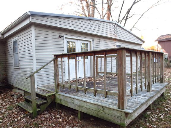   Wooden deck. 