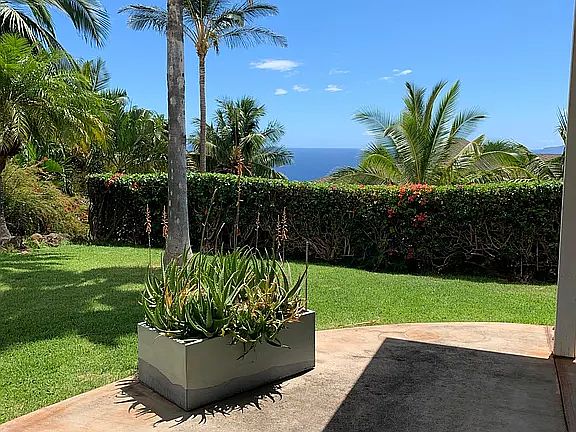 Yard and partial ocean views