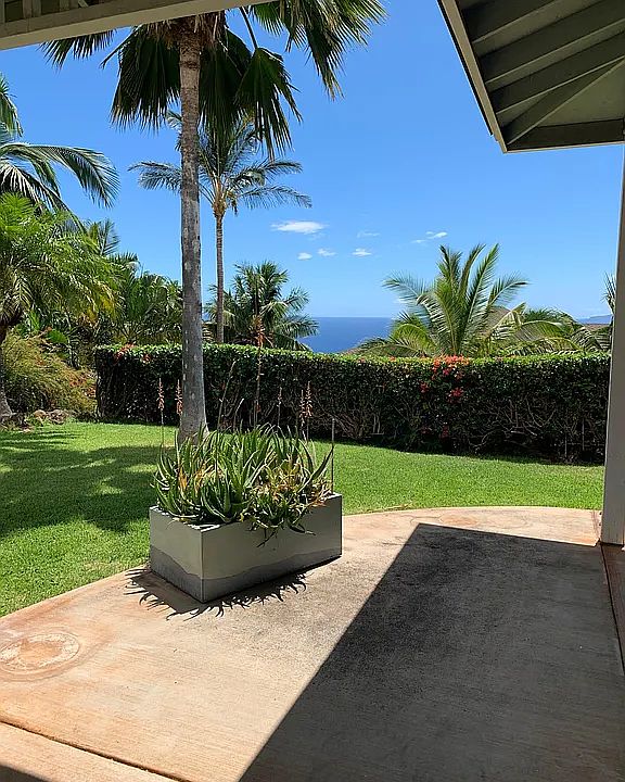 Yard and partial ocean views