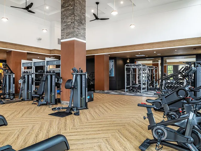 State-of-the-art fitness center with strength and cardio equipment