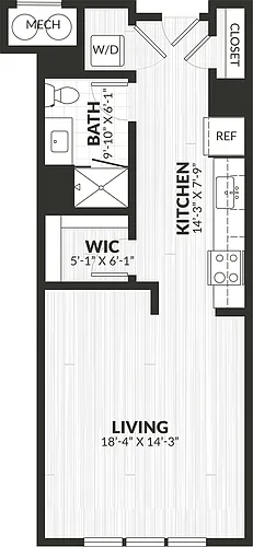 Floor plan Studio-d1