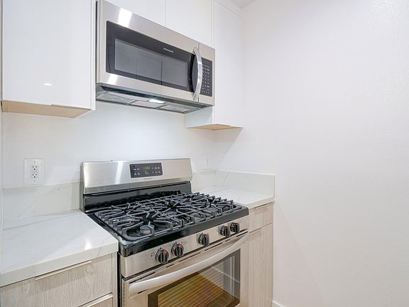 Kitchen with stainless steel appliances