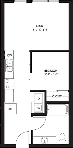 Floor plan Studio O1-A
