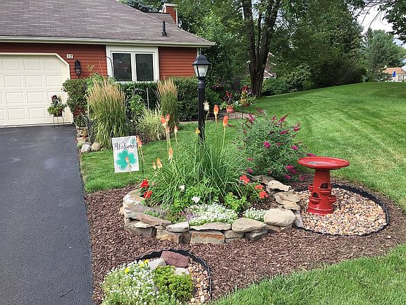 Green common area to right