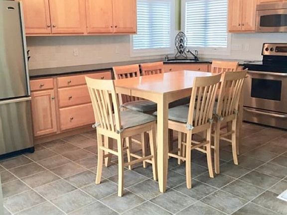 Kitchen on First Floor of Duplex.