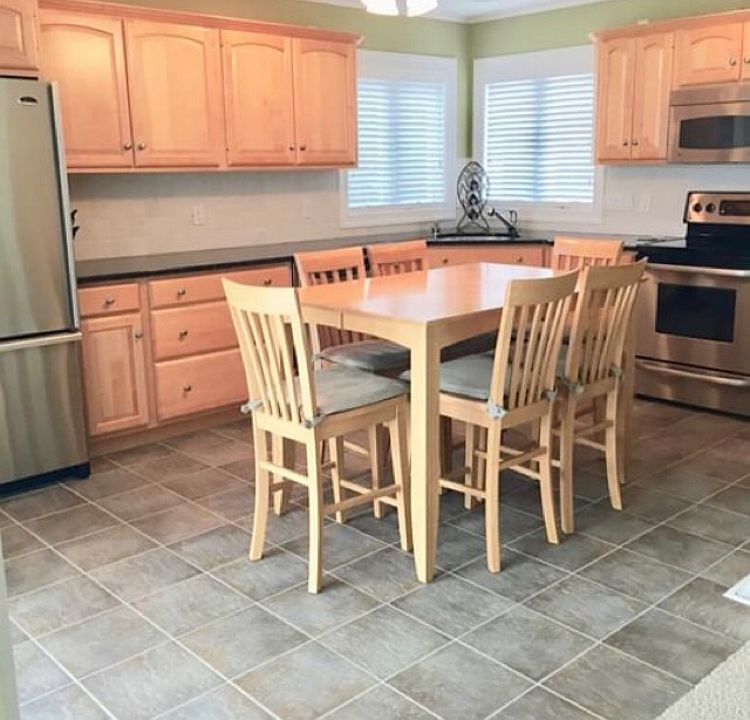 Kitchen on First Floor of Duplex.