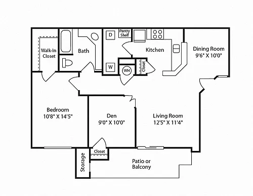 Floor plan B1 + Flex Space - Pinnacle