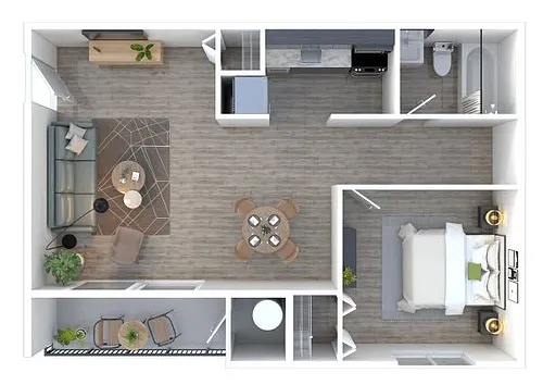 Floor plan 1 BR - 1 BTH