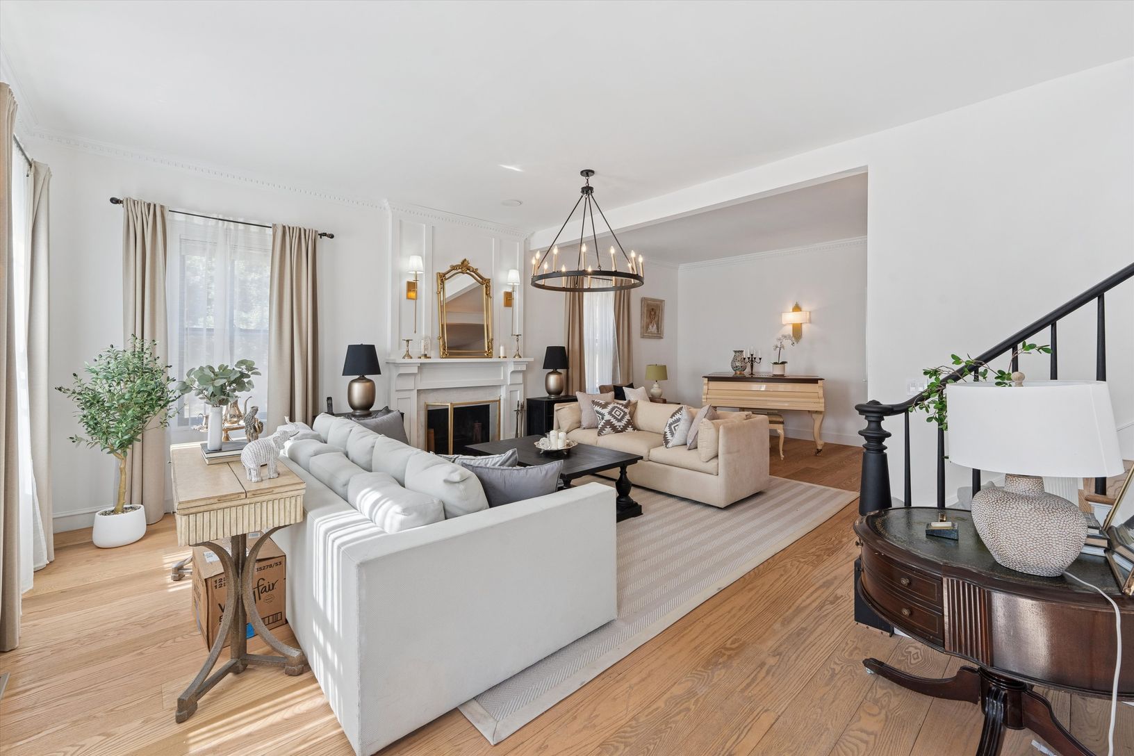  Formal Living Room with Fireplace