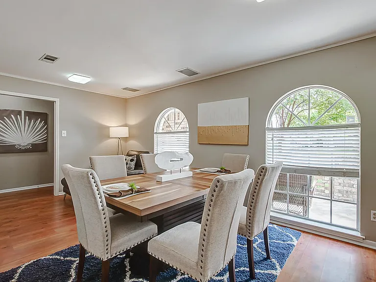 front room as dining area is adjacent to kitchen