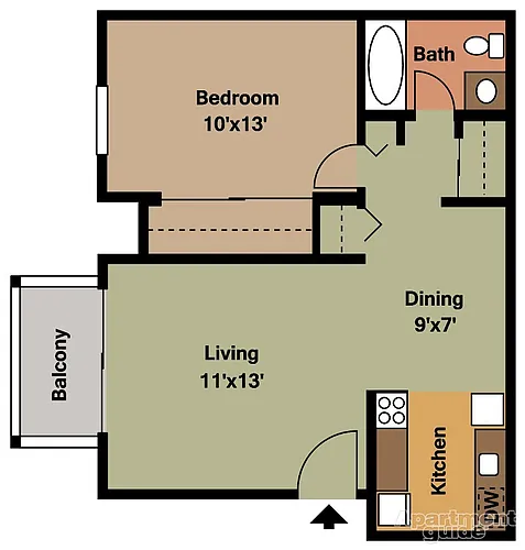 Floor plan One Bedroom