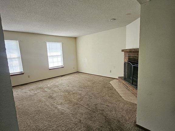 Living room with fireplace