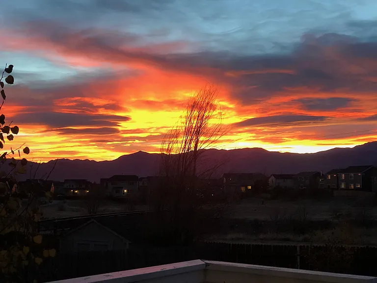 Sunset from deck