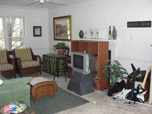 Great room with fireplace