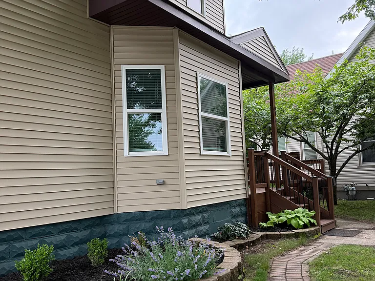 Walkway up to house