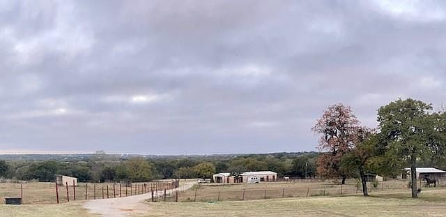 View from top of hill and house