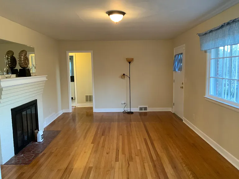 View from dining room into living room