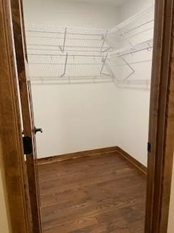 Large walk-in coat closet for plenty of storage.