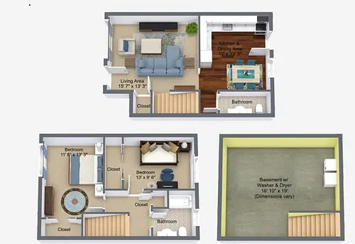Floor plan townhouse