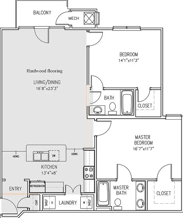 2 bed, 1279 sqft, $2,250 — Photo 3