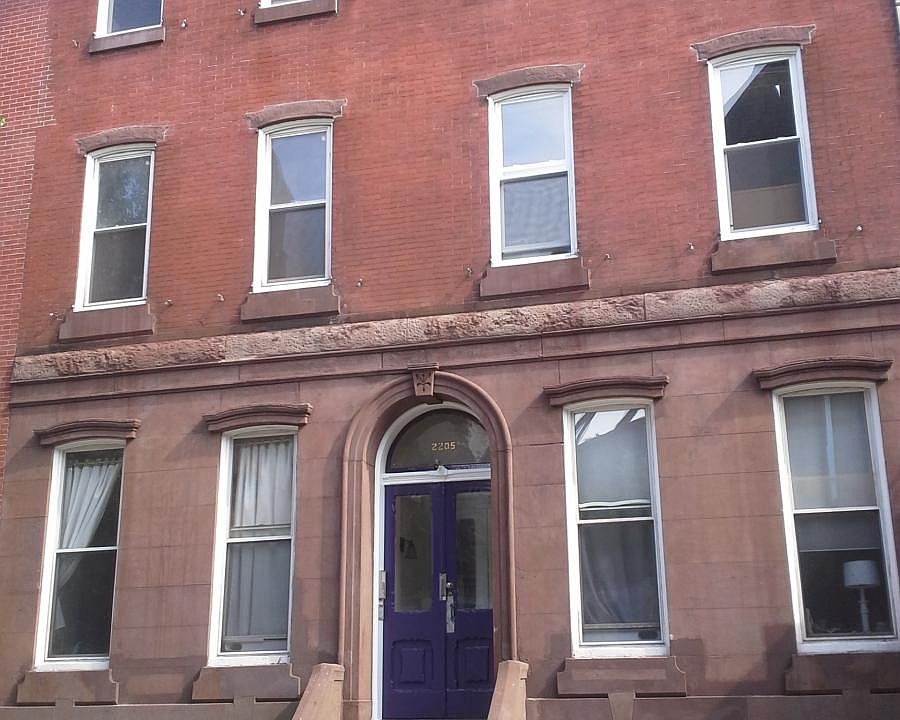Restored historic BROWNSTONE facade