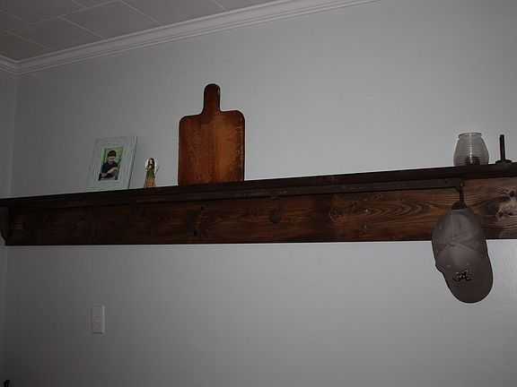 Handmade shelf/hatrack