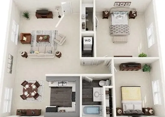 Quail Pointe 2 BR Floor Plan Quail Pointe 2 BR Floor Plan